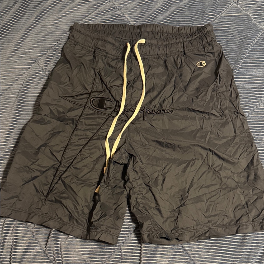 Rick Owens Champion drkshdw Men's Black Athletic Shorts with Drawstring